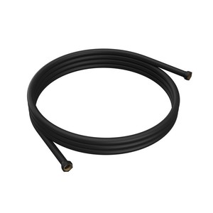 Kamalu NERO 150cm Manguera de ducha de acero inoxidable negro Mangueras DE FONTANERÍA modernas flexibles de PVC y latón para uso en el baño - Product Image 1