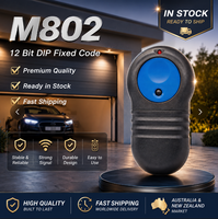 Télécommande de porte de garage M802 40,685 MHz 12 bits DIP à code fixe pour contrôleur d'ouvre-porte compatible AU NZ