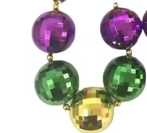 כחול סגול זהב דיסקו שרשראות כדורי מרדי גרא-חג אספקה לחגים - Product Image 4