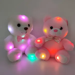 Drop Shipping peluche orsacchiotti san valentino farciti giocattoli bambini illuminano LED Big Teddy Bear Stuff Toys