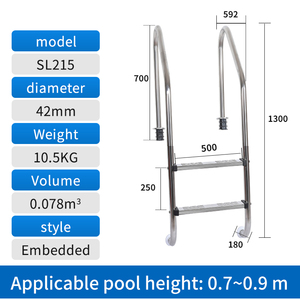 JUANPOOL SL Échelle de <span class=keywords><strong>piscine</strong></span> en acier inoxydable à bon prix avec 2/3/4/5 marches - Product Image 3