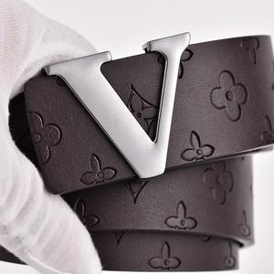 Nuova Cintura Casual a Quadri con Fibbia a V per Uomo, Cinturino in PU con Fibbia in Lega, Larghezza 3,8 cm, Moda Trendy Marca Mengzhe 2026 - Product Image 4