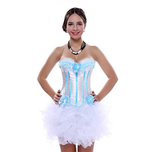 Corset <span class=keywords><strong>en</strong></span> satin à fermeture éclair latérale européenne américaine réglable ferme contrôle serre-taille méthode de tissage non tissé Corset de costume fendu <span class=keywords><strong>en</strong></span> satin - Product Image 5