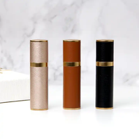 Étui en cuir pour flacon de parfum, atomiseur de parfum de luxe, flacon de parfum rechargeable en cuir 10ml