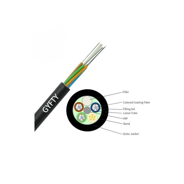 ZTO Manufacturer Fiber Optic Cable 12 24 48 Core Stranded Loose Tube Non-Metallic Strength Member Gyfty Cable