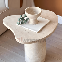 Newstar Pierre Irrégulier Top Travertin Console Tables Design Moderne Nordique Table De Nuit Travertin Table D'appoint