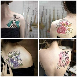 De alta calidad de flores de Color el arte de cuerpo de <span class=keywords><strong>la</strong></span> <span class=keywords><strong>manga</strong></span> Rosa etiqueta engomada del <span class=keywords><strong>tatuaje</strong></span> temporal - Product Image 3