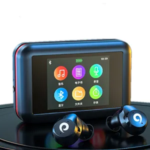 최고 판매 공장 OEM X9D 터치 컨트롤 TFT 스크린 16GB MP3 플레이어 충전 케이스 tf 카드 이어폰 블루투스 5.0 이어폰