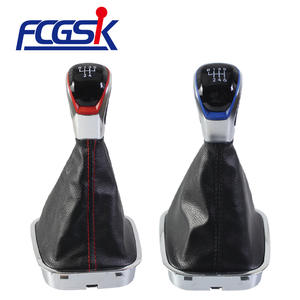 Poignée de levier de vitesse en cuir pour voiture, 5 vitesses, 6 vitesses, ergonomique, compatible Volkswagen - Product Image 3