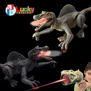 Hot Selling RC Dinosaurier Spielzeug Walking Dinosaurier mit Wassernebel Spray Leuchten Augen Brüllen Sound Realistische 3D-Augen