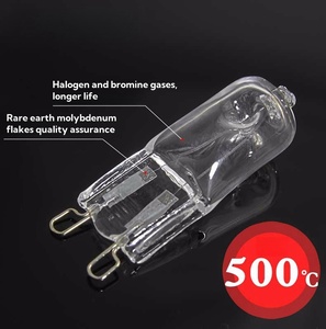 Aulipur thương mại Tủ lò chiếu sáng Bóng Đèn Thủy Tinh <span class=keywords><strong>G9</strong></span> <span class=keywords><strong>Halogen</strong></span> 25W 3500k Trắng ấm 110-250V chịu nhiệt độ cao 500 - Product Image 6