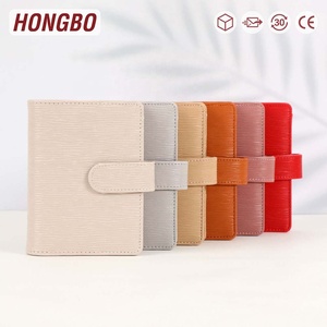 Agenda Hongbo, la Más Vendida, Sin Pedido Mínimo, 23 Colores, A7, Cuero Saffiano Epi, Anillas Doradas de 25 mm, para Presupuesto (Tamaños A6 y A5 Disponibles) - Product Image 1