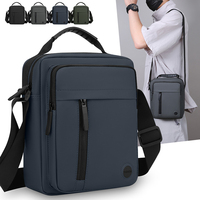 Sac bandoulière messager décontracté en PU imperméable grande capacité pour homme, multi-poches, pour voyage et usage quotidien, vente en gros