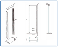 Série RC 27U/18U, rack de serveur à cadre ouvert personnalisable de 600 mm, 19 pouces, 2 poteaux, acier SPCC, IEC297-2, capacité de charge de 200 kg, certifié CE