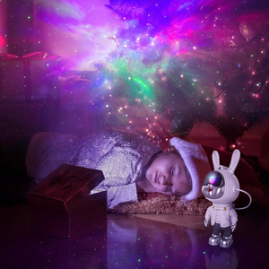 Lampe de Projection Ciel Étoilé Wolongmountain Lapin Astronaute pour Enfants, Veilleuse Ambiance Étoilée à 360 Degrés - Product Image 3