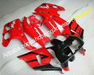 สำหรับฮอนด้า CBR400RR NC29 <span class=keywords><strong>CBR400</strong></span> RR 400RR <span class=keywords><strong>1990</strong></span> 1991 1992 1993 1994 1995 1996 1997 1998สีแดงสีดำ ABS รถจักรยานยนต์ Fairing - Product Image 1