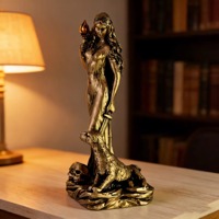 Statue personnalisée en résine de Hécate, déesse grecque, imitation bronze, figurine décorative pour autel de sorcellerie, décoration occulte pour la maison, cadeau spirituel mythologique