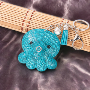 <span class=keywords><strong>Huisen</strong></span> lindo pulpo coche llavero caliente Animal marino Metal colgante cristalino acentuado llavero - Product Image 3