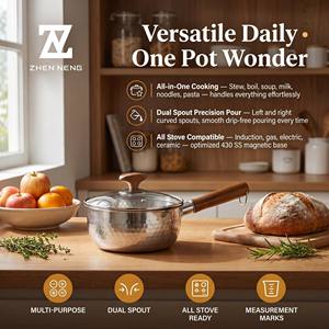 <span class=keywords><strong>Casserole</strong></span> Yukihira professionnelle en acier inoxydable 18/8 à trois couches avec couvercle, finition martelée japonaise Snow Pan [Échantillon disponible] - Product Image 1