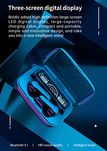 Auriculares M19 con Banco de Energía, Auriculares Inalámbricos para Juegos, Auriculares con Cancelación de Ruido, Auriculares Intrauditivos - Product Image 2