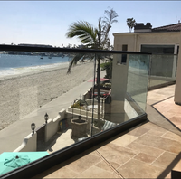 Decking en aluminium garde-corps avec le meilleur prix balustrade en verre de courrier