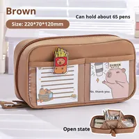 Trousse à crayons transparente en plastique grande capacité pour garçons, nouveauté 2024, fournitures scolaires pour écoles et bureaux