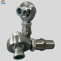 Kit de rotule métrique XM16M en acier allié autolubrifiant entièrement fileté de haute précision, avec écrou de blocage 12 mm ID, insert hexagonal et rondelle de soudure
