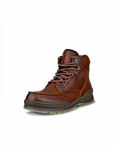 Bottes de randonnée montantes en cuir pour hommes, imperméables, respirantes, antidérapantes, résistantes à l'usure, avec soutien de la cheville et lacets EVA - Product Image 1