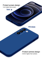 Pour Samsung Galaxy S25 S24 S23 S22 S21 PLUS ULTRA FE coque de téléphone étui de protection en Silicone liquide bord droit couverture complète S10 S9