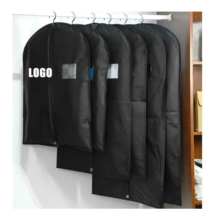 Marca própria Não Tecido Dobrável Reutilizável Grande Capacidade Viagem Garment Suit Bag Com Logotipo Personalizado Cor