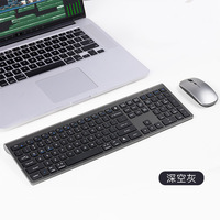 Super Slim Magic Computer 2.4G USB Sans Fil BT Sans Fil Mini Clavier Ultra-Mince et Souris Combo pour les Jeux
