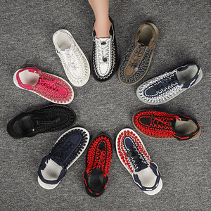 Zapatos de verano con cordones para mujer, punta cerrada, forro de malla, suela de EVA, parte superior sintética transpirable, calzado informal para la playa - Product Image 1