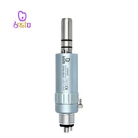 Moteur pneumatique dentaire à 4 trous pour pièce à main basse vitesse Micromoteur en acier inoxydable portable pulvérisateur d'eau externe Moteur pneumatique Outils de dentiste