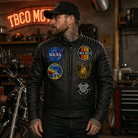 Patch brodé rond thermocollant NASA Moto Moteur Spatial Badge Tactique Applique Vêtement Logo Personnalisé Broderie