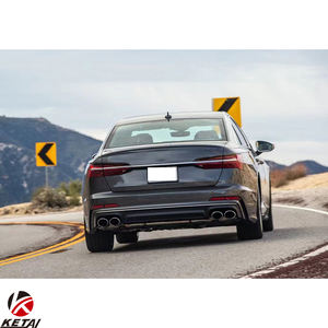 Diffusore posteriore in argento o nero stile S6 con acciaio inossidabile per AUDI <span class=keywords><strong>A6</strong></span> S-line <span class=keywords><strong>2019</strong></span> + - Product Image 5