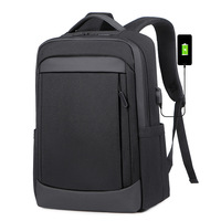 Sac à dos de voyage personnalisé avec logo, fabrication en gros, sac à dos pour ordinateur portable avec chargement USB, sac à dos Oxford imperméable pour hommes