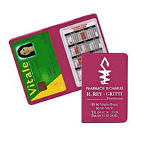 Porte-cartes de prescription personnalisé, porte-prescriptions pliable, dossier de pharmacie, porte-documents en plastique pour ordonnances, portefeuille de cartes en PVC