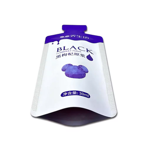 Benutzer definierte bedruckte Form Black Goji berry Püree Saft beutel Verpackung 3 Side Seal Snack Food Bag Gestanzte Mylar Stand Up Bags - Product Image 3