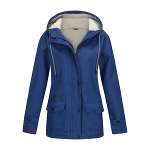 Chaqueta Deportiva con Capucha para <span class=keywords><strong>Mujer</strong></span>, Primavera-Otoño 2025, Cortavientos, Impermeable, con Forro Polar, Holgada, Talla Grande - Product Image 6