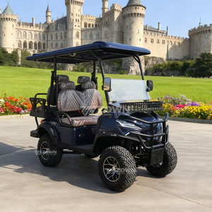 Voiturette de golf de luxe bleu marine quatre places pour complexes hôteliers, ranchs, clubs de golf et parcs touristiques - Product Image 1