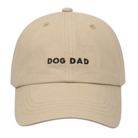Casquette de baseball unisexe tendance non structurée en tissu doux pré-lavé avec broderie « Dog Dad »