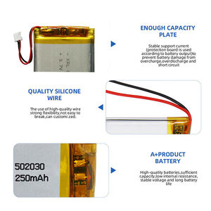 KC Sertifikalı 3.7v 250mAh 502325 Şarj Edilebilir Li-po Pil Kılıfı Lityum İyon Yüksek Verimli oyuncaklar için - Product Image 3
