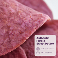 OEM Bulk Paarse Zoete Aardappelchips Gebakken Zout Harde Knapperige Gezonde 100% Natuurlijke Dunne Snack 10kg Klaar om te eten 12 Maanden Houdbaarheid
