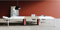 Table de conférence de bureau en bois moderne, capacité de 12 personnes, vente directe d'usine, bureau de réunion extensible, mobilier