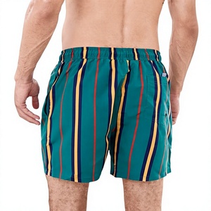 Custom Striped Beach Shorts Summer Quick Dry Fashion Short <b>Top</b> Quality Wholesale Price Swim Shorts Men's Drawstring Casual Short - Product Image 4