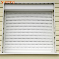 Fenêtre à volet roulant en aluminium résistant aux ouragans, automatique et coupe-vent sur mesure