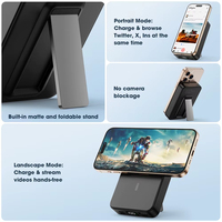 Batería Externa de Carga Rápida de 22.5W con Soporte Magnético, Banco de Energía de 10,000mAh, Pantalla LED Inalámbrica, Cargador Portátil