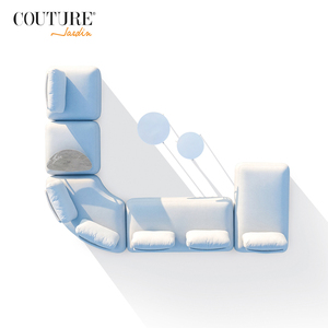 Olala-Conjunto de sofás de tela de alta costura, conjunto de muebles de Combinación libre para interior y exterior, conjunto de sofás de jardín para todo tipo de clima, muebles de exterior - Product Image 4