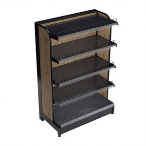Highbright Curved Top Wood Side Single & Double Sided Supermarket Gondola Shelving for Retail Stores - Product Image 1