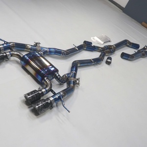 ท่อไอเสียแคทแบควาล์วทรอนิกส์โลหะผสมไทเทเนียมสำหรับ BMW M3 M4 G80 G82 พร้อมท่อเก็บเสียงแบบเชื่อมสีน้ำเงิน BMW M3 G80 G82 - Product Image 5